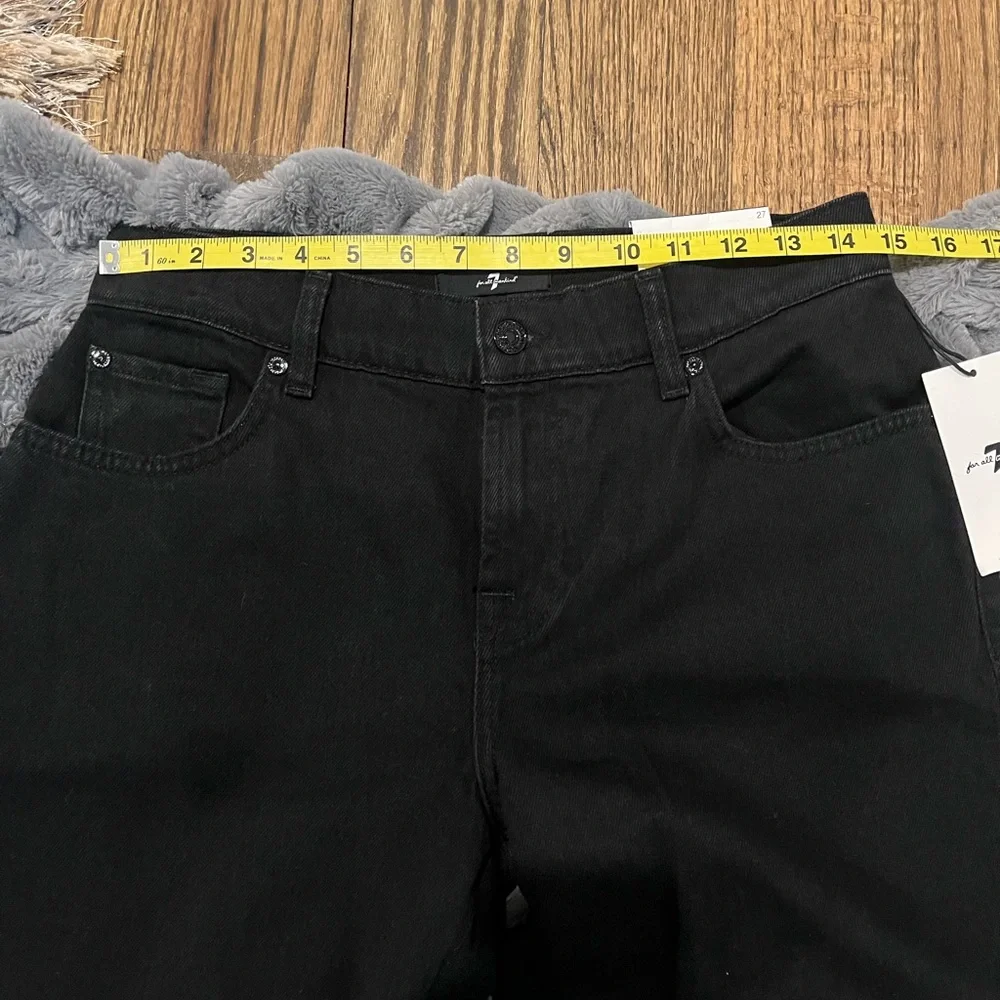 NWT 7 For All Mankind Black Flare Jeans